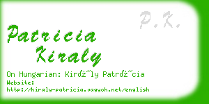 patricia kiraly business card